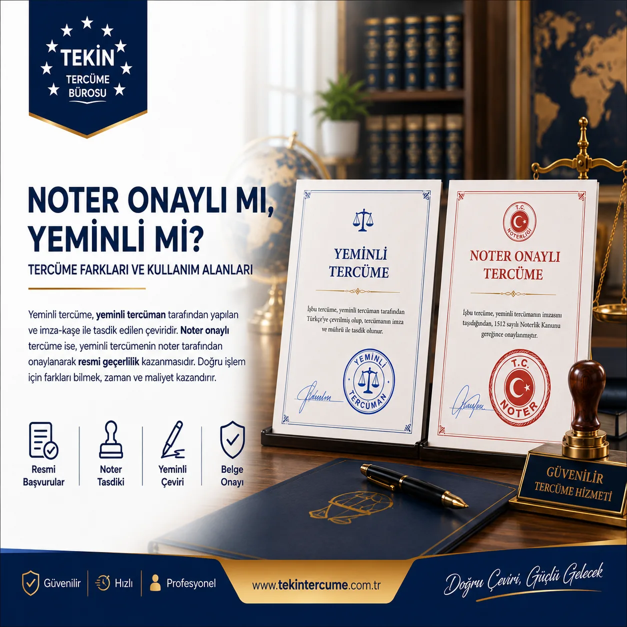 Noter Onaylı mı, Yeminli mi? Tercüme Farkları ve Kullanım Alanları